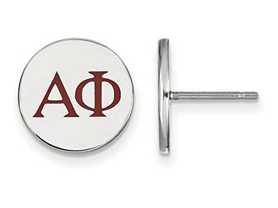 LogoArt SS032APH Sterling Silver LogoArt Alpha Phi Enameled Post E