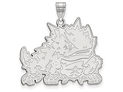 LogoArt SS039TCU Sterling Silver LogoArt Texas Christian University XL Pendant
