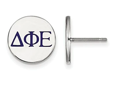 LogoArt SS032DPH Sterling Silver LogoArt Delta Phi Epsilon Enameled Post Earringss