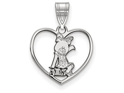 LogoArt SS040AXD Sterling Silver Alpha Xi Delta Heart Pendant Chain Included