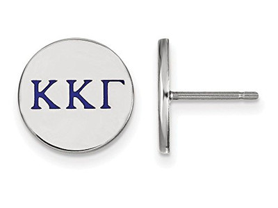 Sororities SS032KKG Sterling Silver LogoArt Kappa Kappa Gamma Enameled Post Earringss