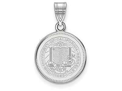 LogoArt SS038UCB Sterling Silver LogoArt University of California Berkeley Medium Crest Pend