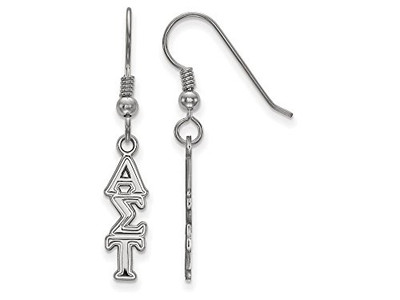 LogoArt SS026ALS Sterling Silver LogoArt Alpha Sigma Tau Small Dangle Earringss