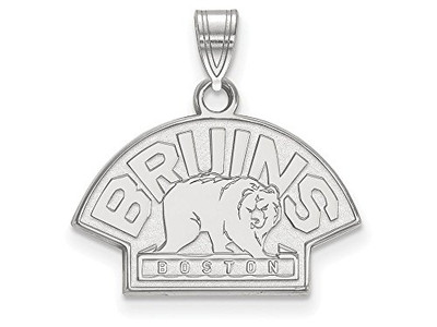 LogoArt SS039BRI Boston Bruins Small (1/2 Inch) Pendant (Sterling Silver)