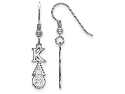 Sororities SS026KAT Sterling Silver LogoArt Kappa Alpha Theta Small Dangle Earringss