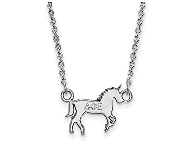 LogoArt SS039DPH-18 Sterling Silver LogoArt Delta Phi Epsilon XS Pend w/Necklace