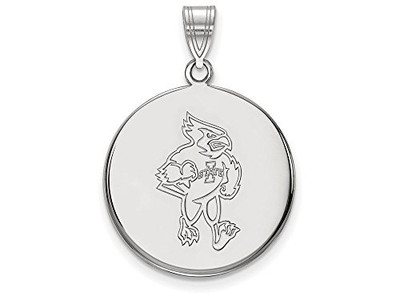 LogoArt SS038IAS Iowa State Large (3/4 Inch) Disc Pendant (Sterling Sliver)