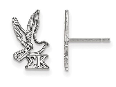 Sororities SS038SKP Sterling Silver LogoArt Sigma Kappa XS Post Earri