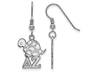 LogoArt SS037DZ Sterling Silver LogoArt Delta Zeta Medium Dangle Earringss