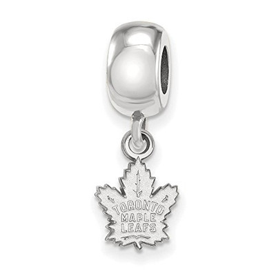 LogoArt SS017MLE Toronto Maple Leafs Bead Charm Extra Small (3/8 Inch) Dangle (Sterling Silver).