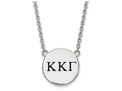 LogoArt SS017KKG-18 Sterling Silver LogoArt Kappa Kappa Gamma Small Enl Pend w/Necklace