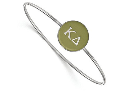 LogoArt SS024KD-7 Sterling Silver LogoArt Kappa Delta Enameled Slip-on Bangle