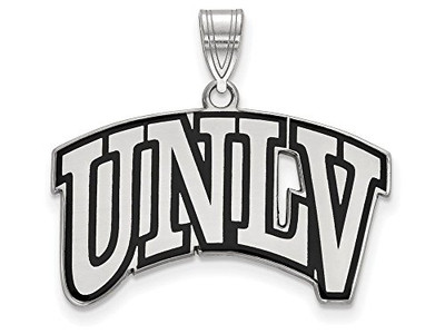 LogoArt SS010UNL Sterling Silver LogoArt University of Nevada Las Vegas Large Enamel Pendant