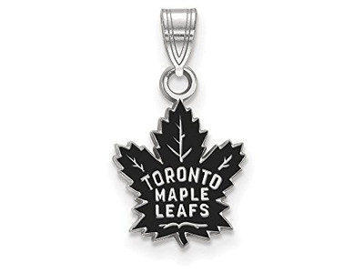 LogoArt SS016MLE Toronto Maple Leafs Small (1/2 Inch) Enamel Pendant (Sterling Silver).