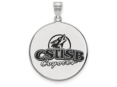 LogoArt SS003CSB Sterling Silver LogoArt California State U San Bernardino XL Enl Disc Penda