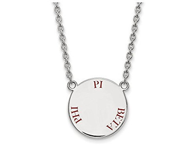 LogoArt SS015PBP-18 Sterling Silver LogoArt Pi Beta Phi Small Enl Pend w/Necklace