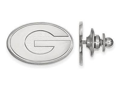 LogoArt SS011UGA Sterling Silver LogoArt University of Georgia Lapel Pin