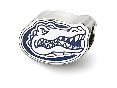 LogoArt SS500UFL Florida Gator Head Enameled Logo Bead (Sterling Sliver)