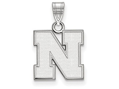LogoArt SS084UNE Sterling Silver LogoArt University of Nebraska Small Pendant