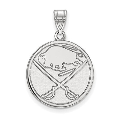 LogoArt SS004SAB Buffalo Sabres Large (3/4 Inch) Pendant (Sterling Silver)