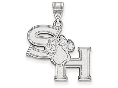 LogoArt SS004SHS Sterling Silver Sam Houston State University Large Pendant w/Chain