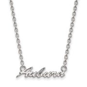 LogoArt SS075AU-18 Auburn Medium (5/8 Inch) Pendant w/Necklace (Sterling Silver).