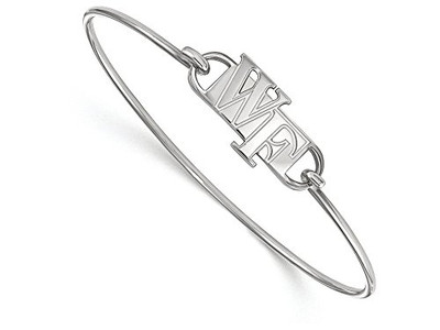LogoArt SS016WFU-7 Sterling Silver LogoArt Wake Forest University Small Ctr Wire Bangle