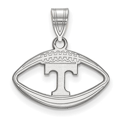 LogoArt SS018UTN Tennessee Pendant in Football (Sterling Silver).