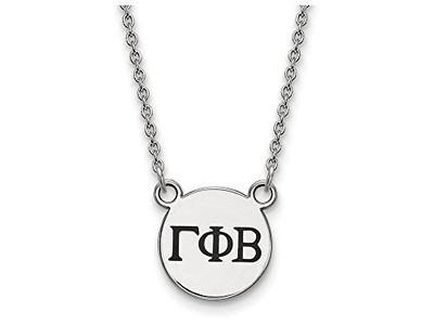 LogoArt SS016GPB-18 Gamma Phi Beta Extra Small Enameled Pendant w/Chain 18 Inch Chain.