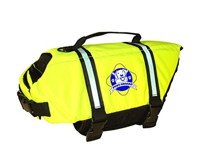PAWS ABOARD 5347577 Paws Aboard Dog Life Jacket Medium Yellow 20 - 50 lbs (Set of 6)