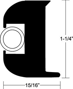 TACO RL FLX VNL 50FT BLK TACO METALS V11-3447BKA50-1