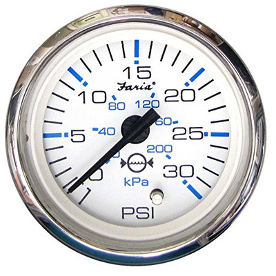 FARIA 5101974Faria Chesapeake Ss 2" Water Pressure Gauge Kit 30 Psi