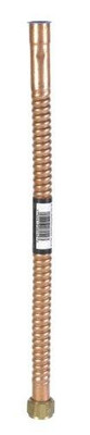 T&S Brass WB034-18N 3/4 In. FIP x 3/4 In. Nom Male/ Female Sweat x 18 In. Copper Water Heater Connector (7/8 In. OD)