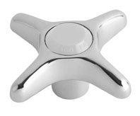 Chicago Faucets C204PLJKCP  2-1/2" Cross Handle, Eight-Point Tapered Broach.