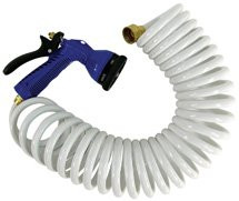 WHITECAP 6032823 WHIT COILED HOSE W/NOZ 50' WHT