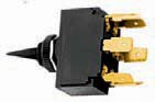 HUBBELL 6000156 Hubbell Systems Toggle Switch with 1 Key, Double Pole, Double Throw, On/Off/On, 12 VDC, Black