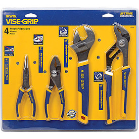 Vise Grip B223272 SEPTLS586 - Newell Rubbermaid Irwin Vise-Grip 4-pc ProPlier Sets - Long Nose / Slip Joint / Adjustable Wrench / Groove Joint -