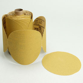 3M B1903411 (TM) Stikit(TM) Paper Disc Roll 236U, C-weight, Pressure-Sensitive Adhesive (PSA) Attachment, Aluminum Oxide, 5" Diameter, P120 Grit, Gold (Pack of 1)