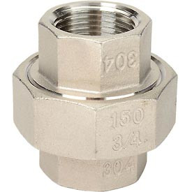 MERIT B1875080 3/4 In. 304 Stainless Steel Union - FNPT - Class 150 - 300 PSI - Import