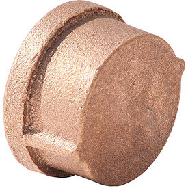 MERIT B1875026 Lead Free Brass Pipe Fitting, Cap, Class 125, 1-1/2" NPT Female