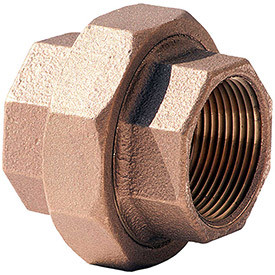 MERIT B1875058 Lead Free Brass Pipe Fitting, Union, Class 125, 3/4" NPT Female