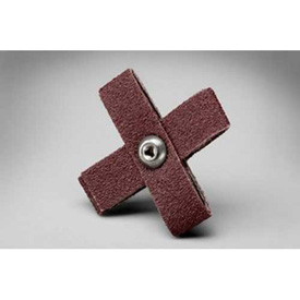 3M B1770699 341D Aluminum Oxide Cross Pad - 60 Grit - 2 in Width x 2 in Length - 18000 Max RPM - 1/2 in Pad Thickness - 27374 [PRICE is per PAD]