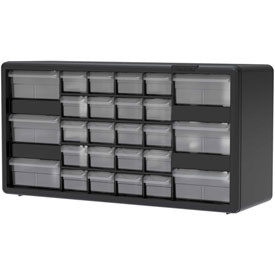 Akro-Mils B1603777 26 Drawer Plastic Parts Storage Hardware and Craft Cabinet, 20-Inch by 10-1/4-Inch by 6-3/8-Inch, Black