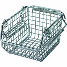 QUANTUM STORAGE SYSTEMS B1398781 Ultra Wire Mesh Stack and Hang Bins, 5-1/4" x 4-1/4" x 3", Chrome (Pack of 20)