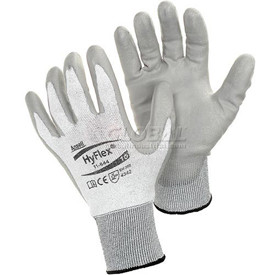 ANSELL B1105884 HyFlex & #174 Cut Protection Gloves, 11-644, Gray Polyurethane Palm Coat, Size 9, 1 Pair