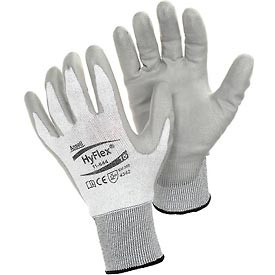 ANSELL B1105881 HyFlex & #174 Cut Protection Gloves, 11-644, Gray Polyurethane Palm Coat, Size 10, 1 Pair