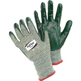 ANSELL B1105890 HyFlex & #174 Cut Resistant Gloves, 11-511, Green Nitrile Palm Coat, Size 7, 1 Pair