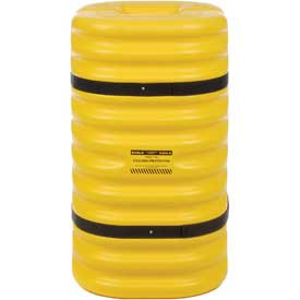 Eagle Manufacturing Co. 921194DYL Eagle Blow-Molded High Density Polyethylene Column Protector for 12" Column with Easy to Install Straps, Yellow, 24" Length, 24" Width, 42" Height