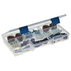 PLANO 493275 Plano ProLatch & #8482 StowAway & #174 5-9 Adjustable Compartment Box, 9-1/8"L x 5"W x 1-1/4"H, Clear