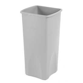 Rubbermaid 498473GY Untouchable Container - Square Base - 23 - Gallon Capacity - Light Gray - Light Gray